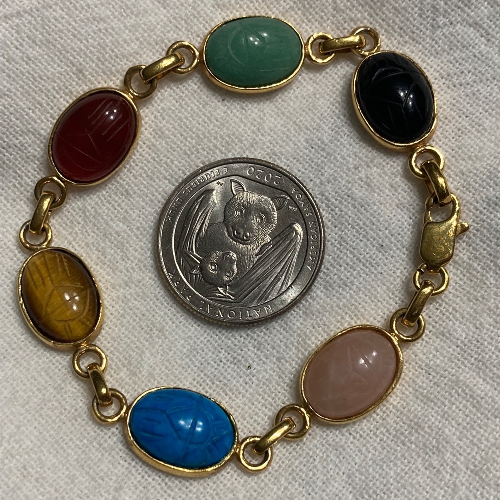 Gold plated Scarab Bracelet!!